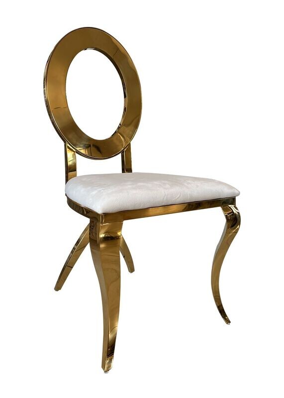 Gold O-Chair w/ X-Legs