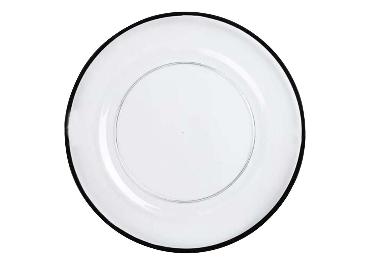 Black Rim Glass Charger