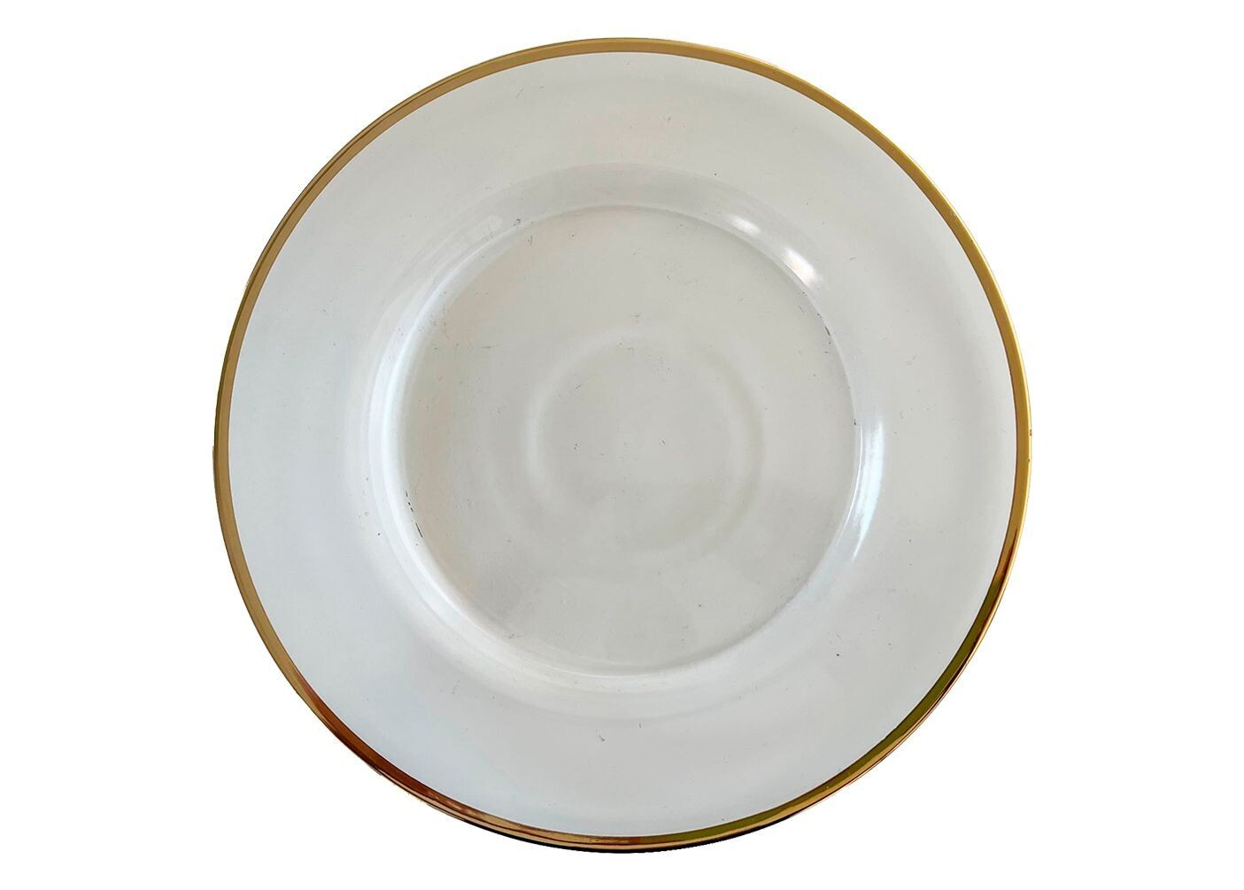 Thin Gold Rim Clear Glass Charger
