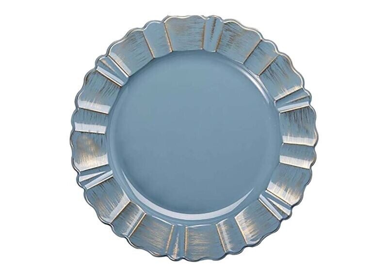 Daisy Blue Rustic Charger