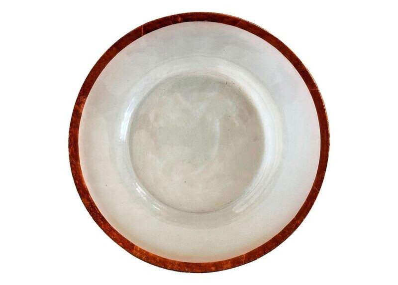 Thin Rim Rose Gold Clear Glass Charger