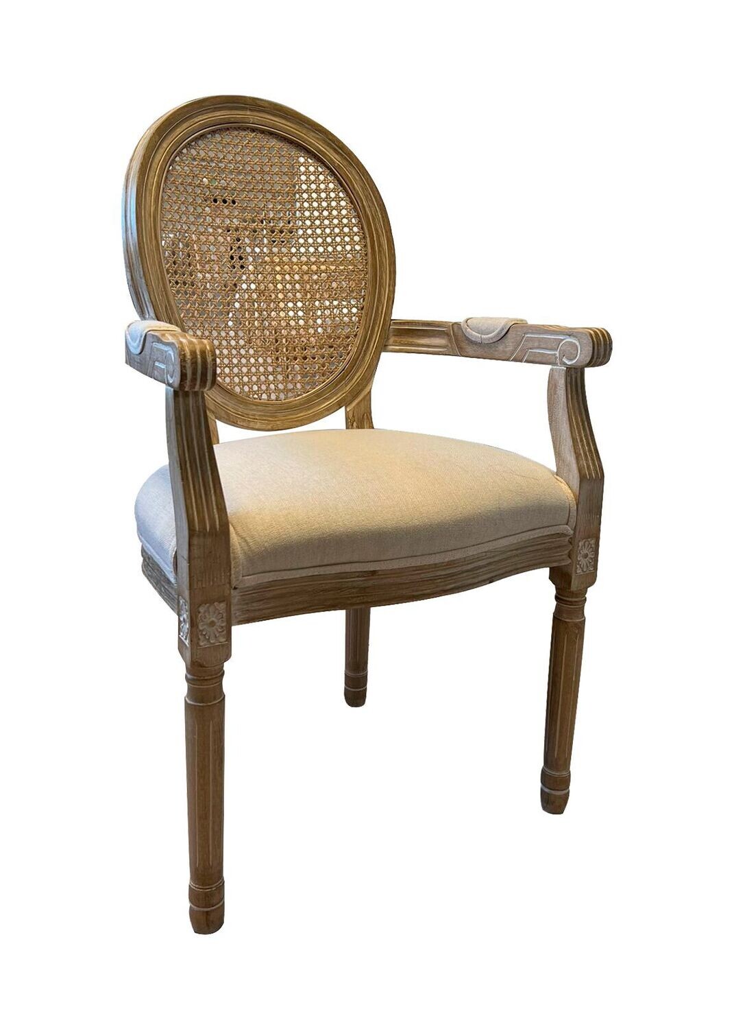 Rattan Back Louie Armchair