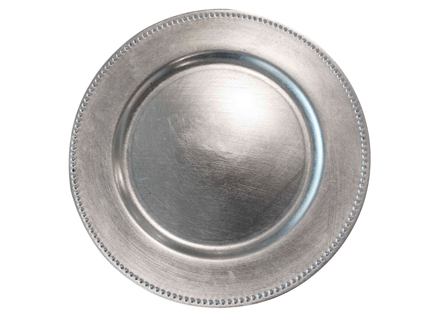 Silver Metallic Acrylic Charger