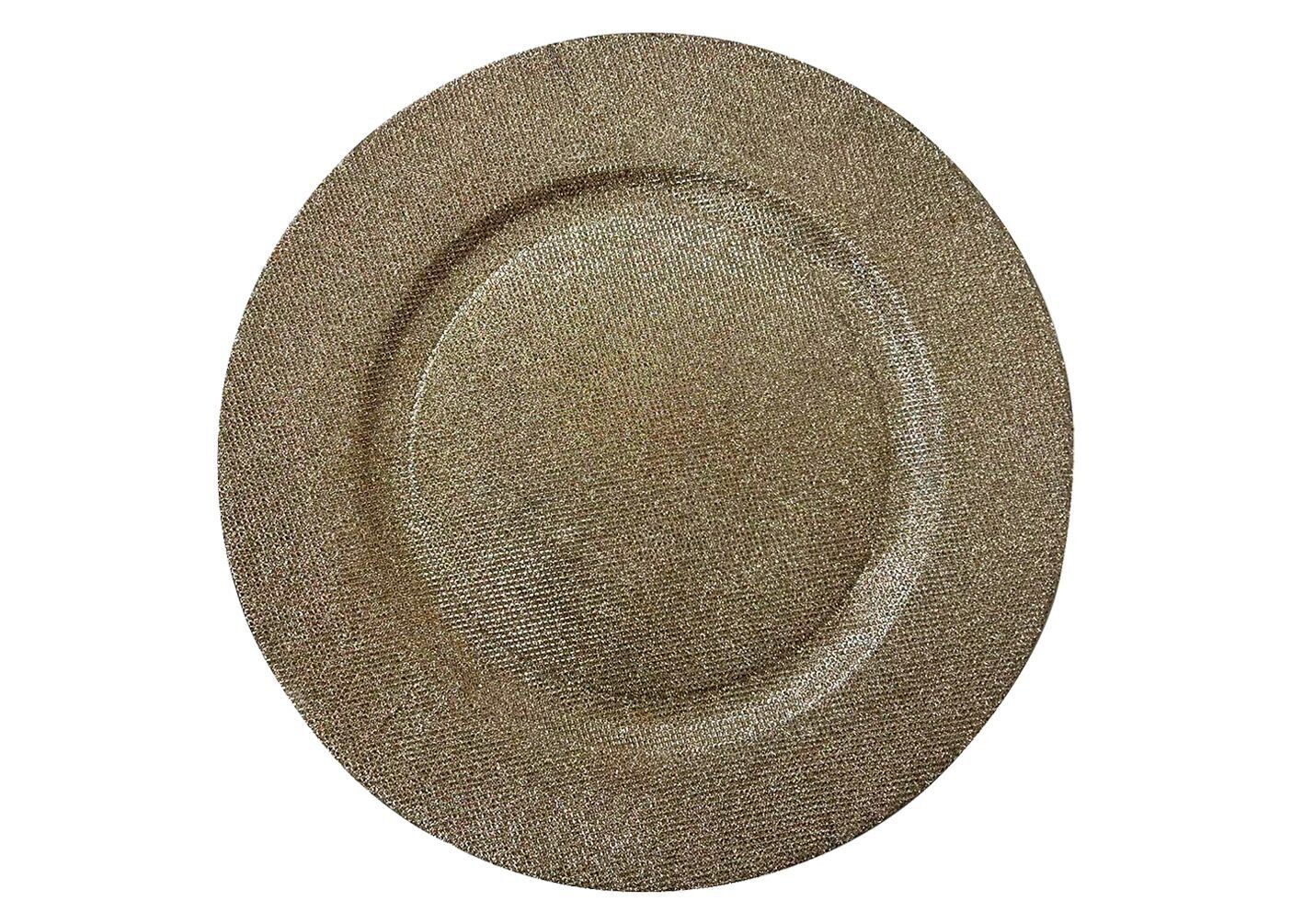 Gold Sparkle Acrylic Charger