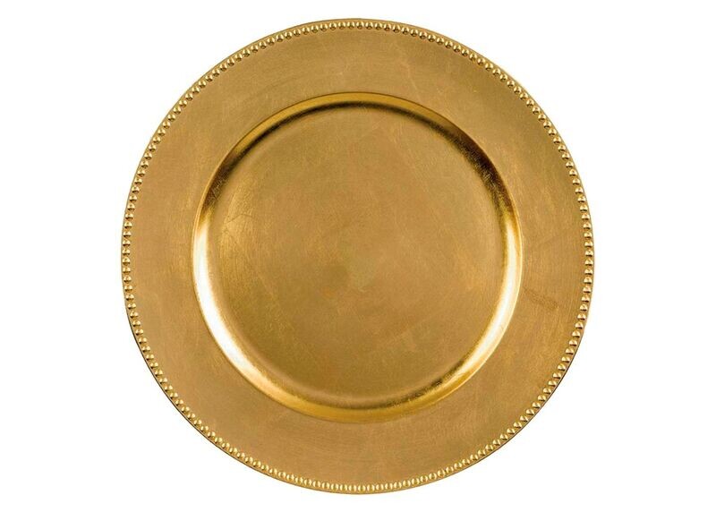 Gold Metallic Acrylic Charger