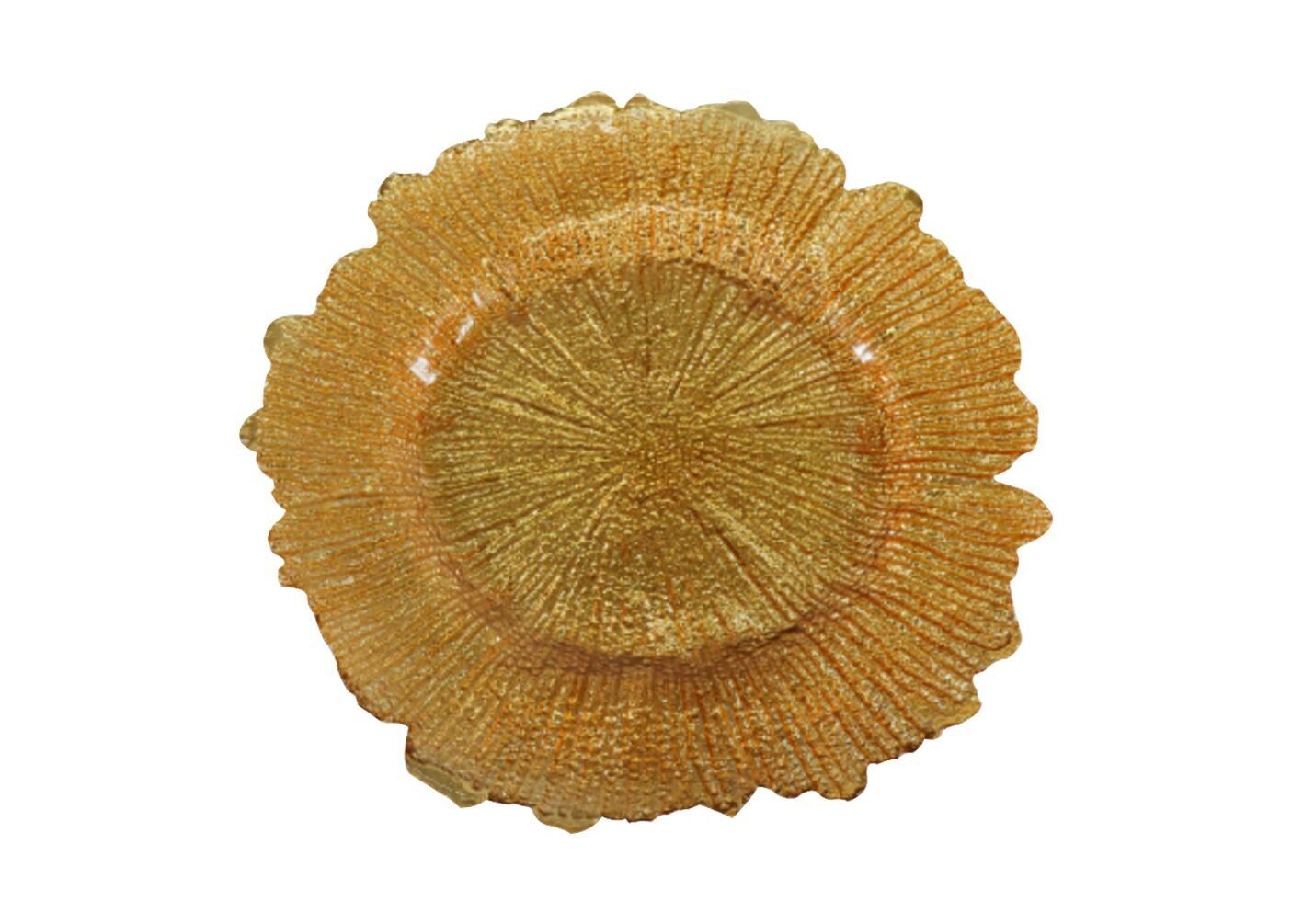 Gold Leaf Glass Charger