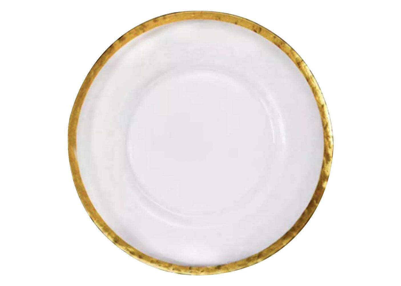 Thick Rim Gold Clear Glass Charger