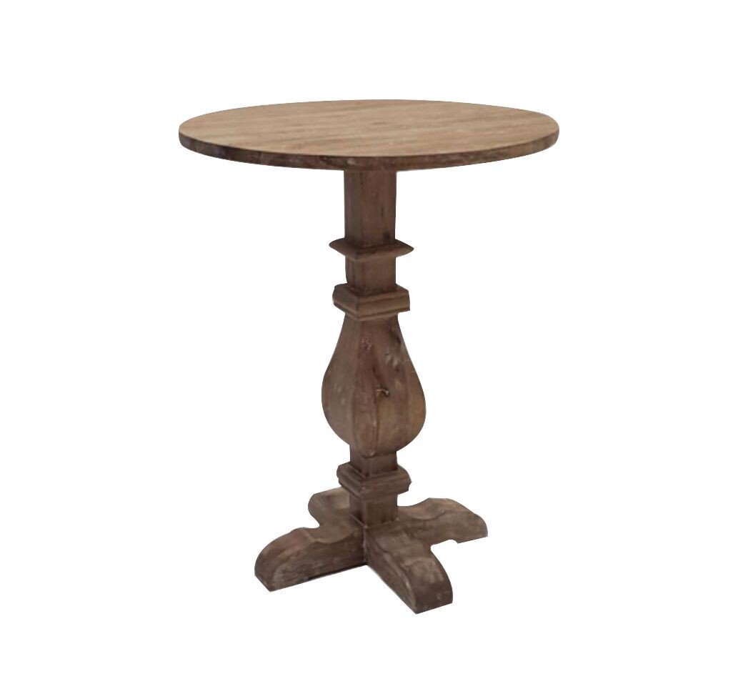 30'' Pinewood Pedestal Cocktail Table