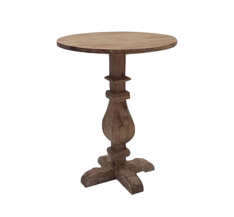 30'' Pinewood Pedestal Cocktail Table