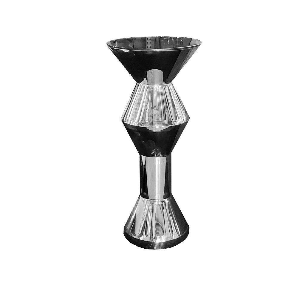 Silver Geometric Cocktail Table