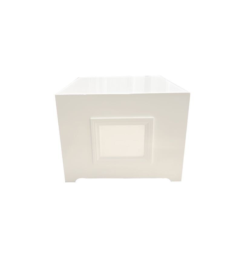 White Lacquer Frame / Light Up Side Table