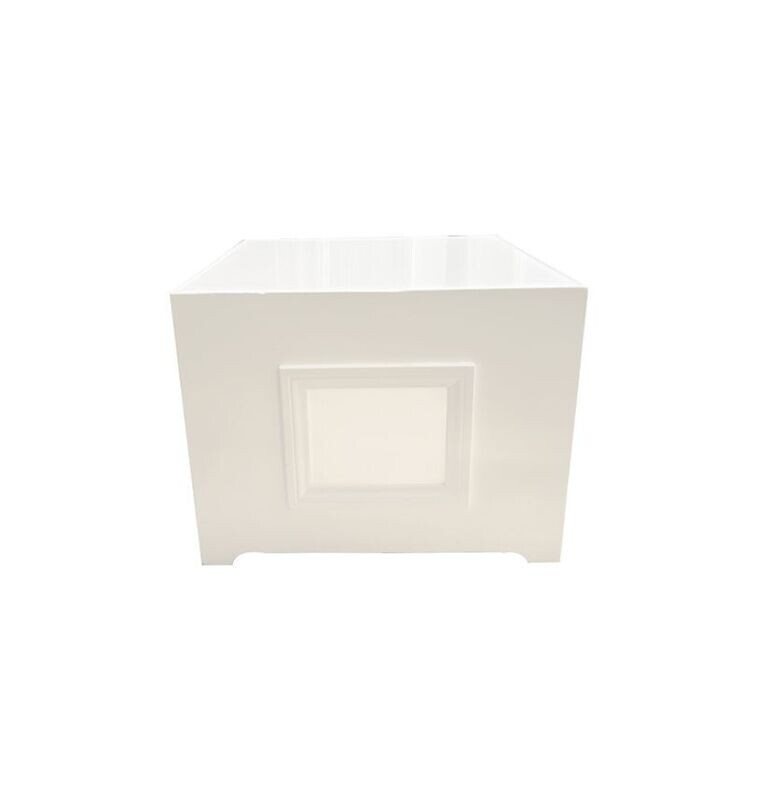 White Lacquer Frame / Light Up Side Table