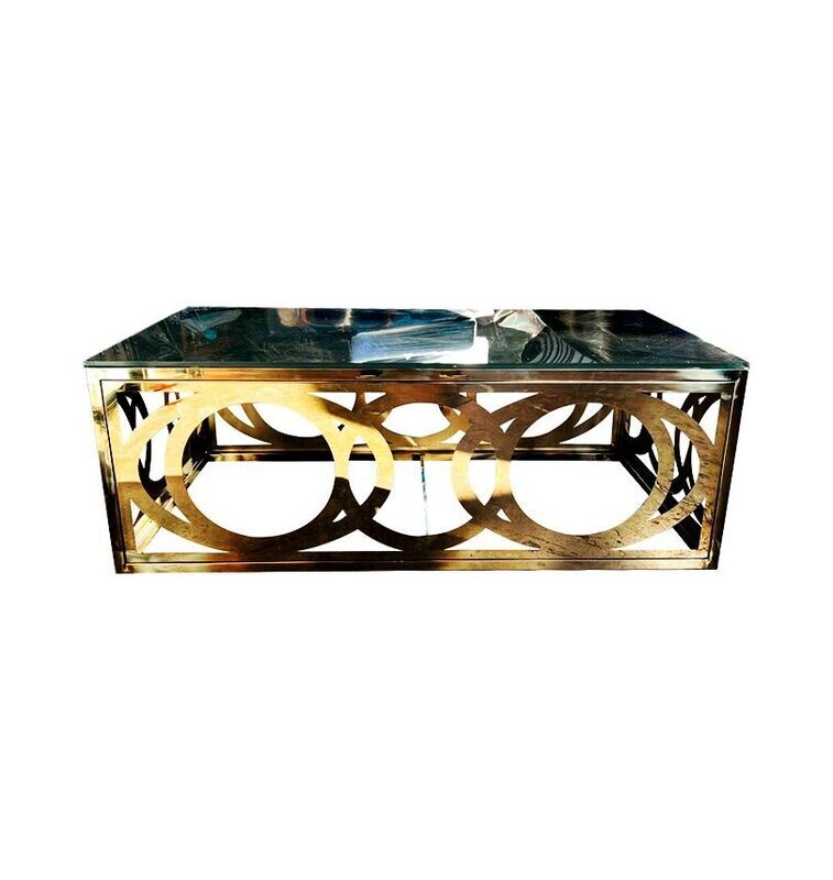 Gold Geo Coffee Table