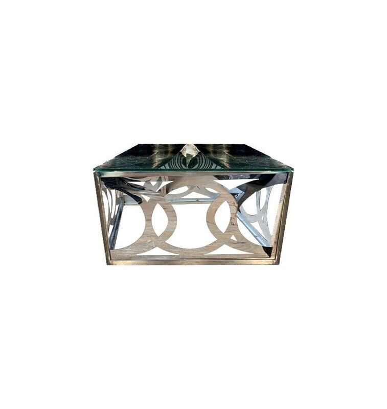 Silver Geo Side Table