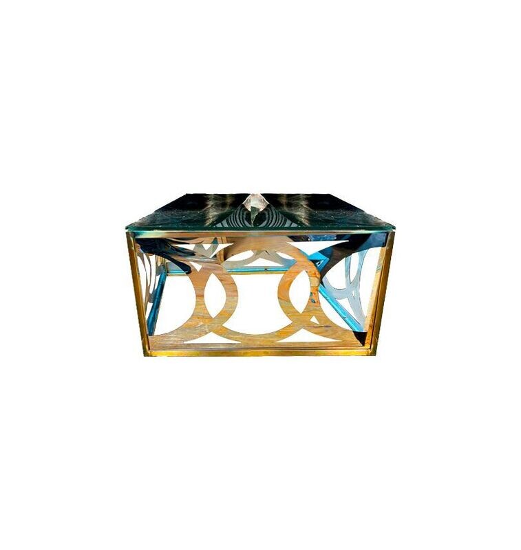 Gold Geo Side Table