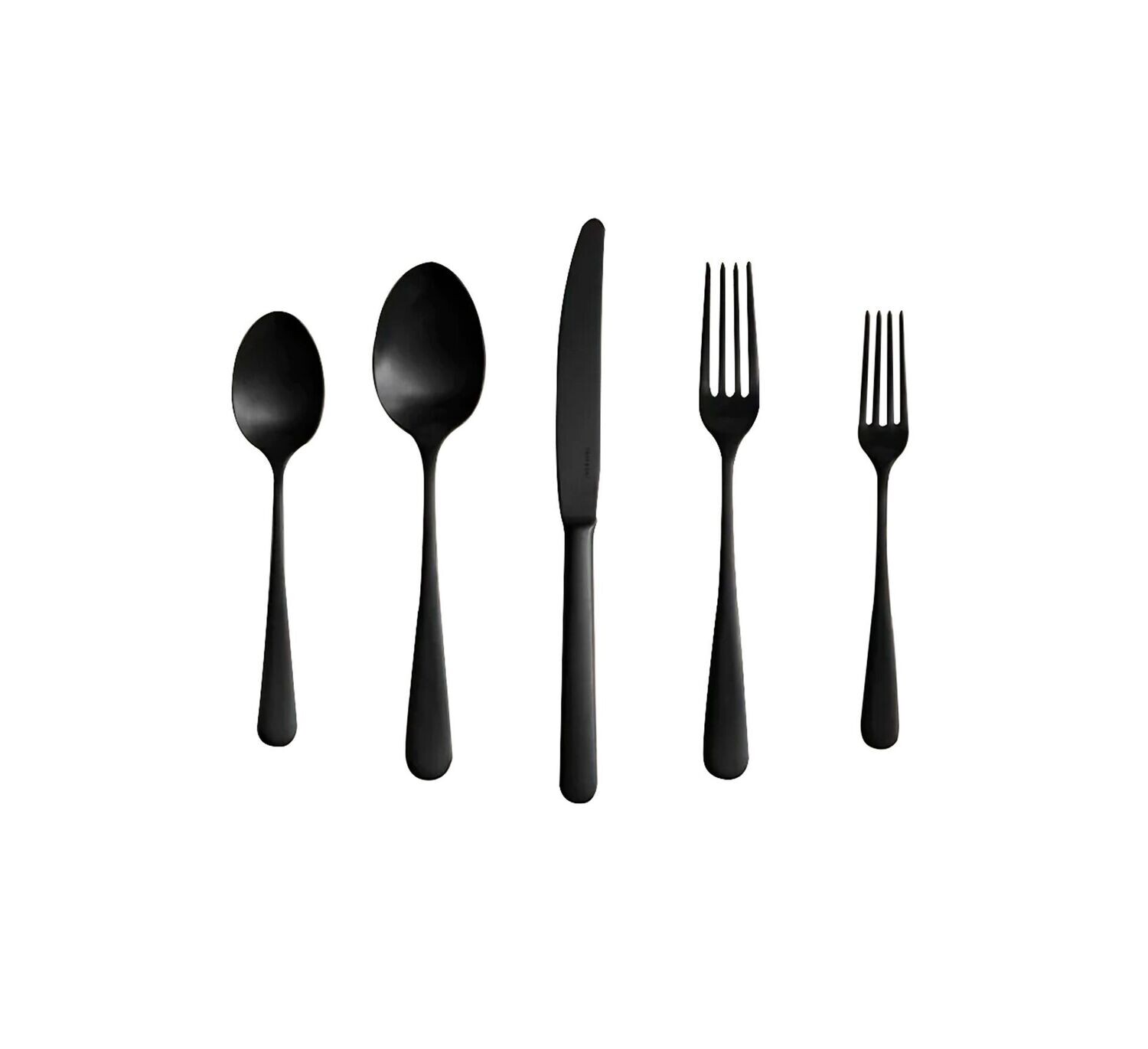 Black Princess Cut Flatware Set