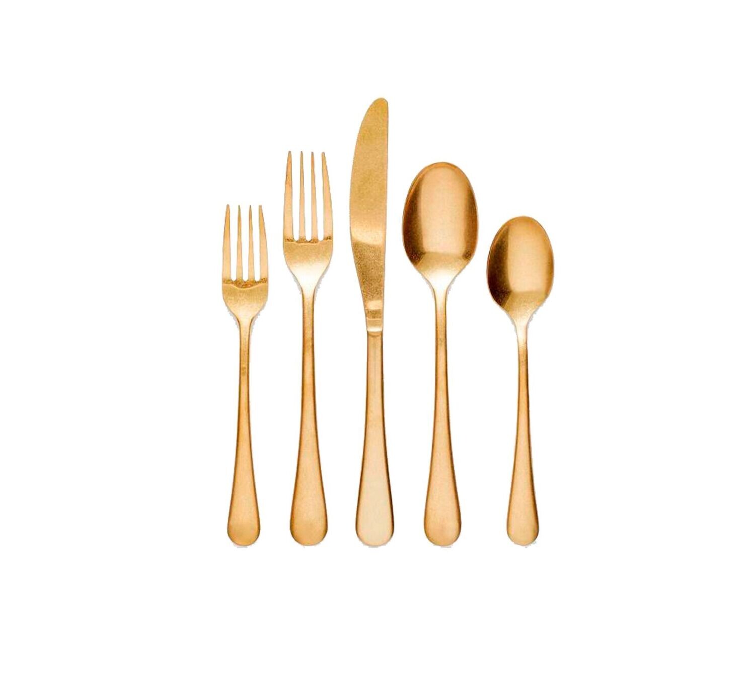 Shiny Gold Flatware Set