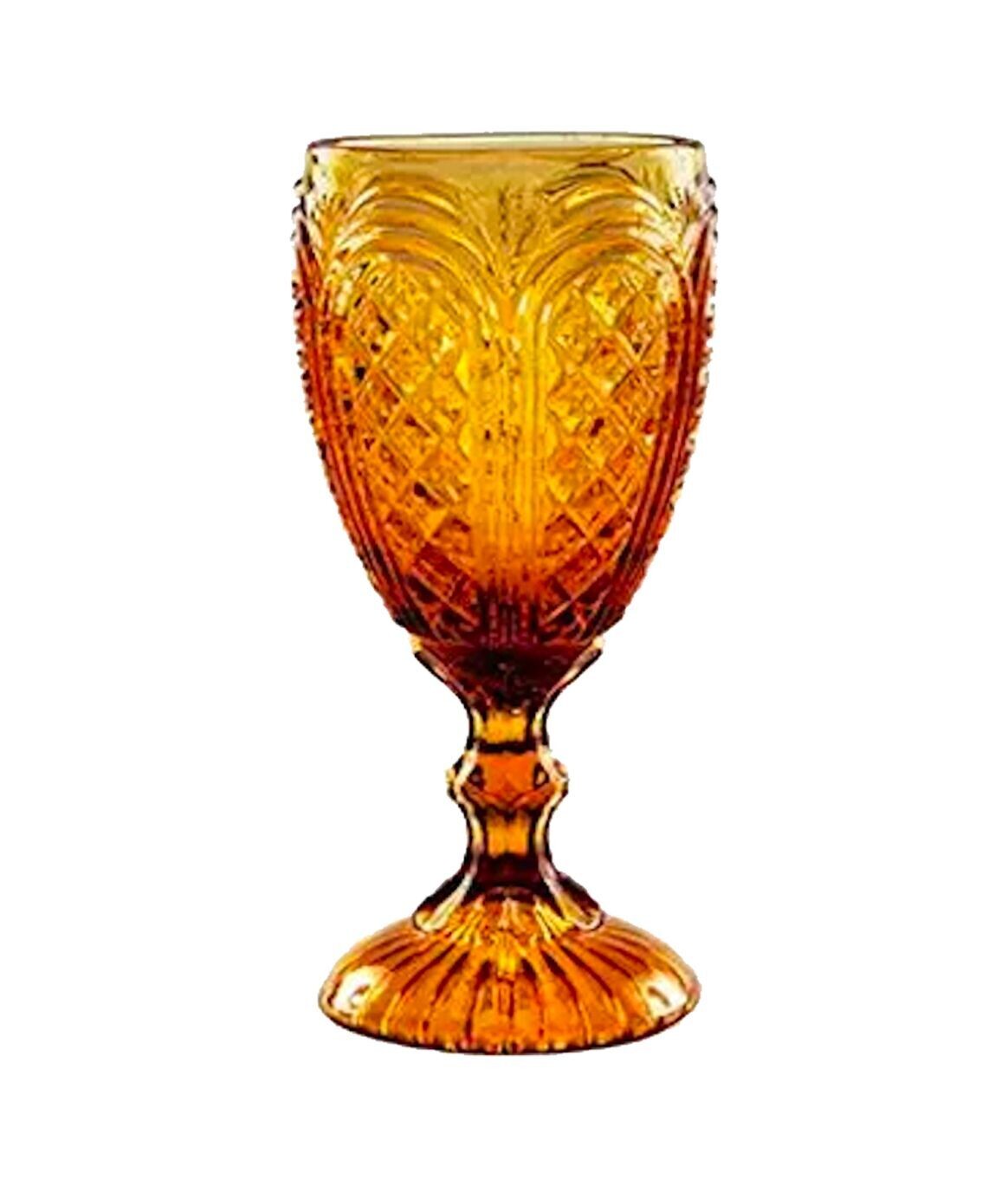 Carousel Water Goblet - Amber