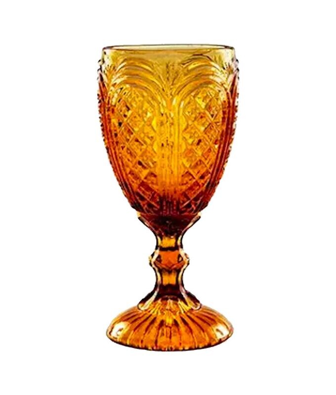 Carousel Water Goblet - Amber