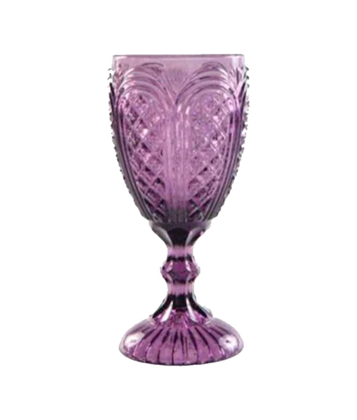 Purple Carousel Water Goblet