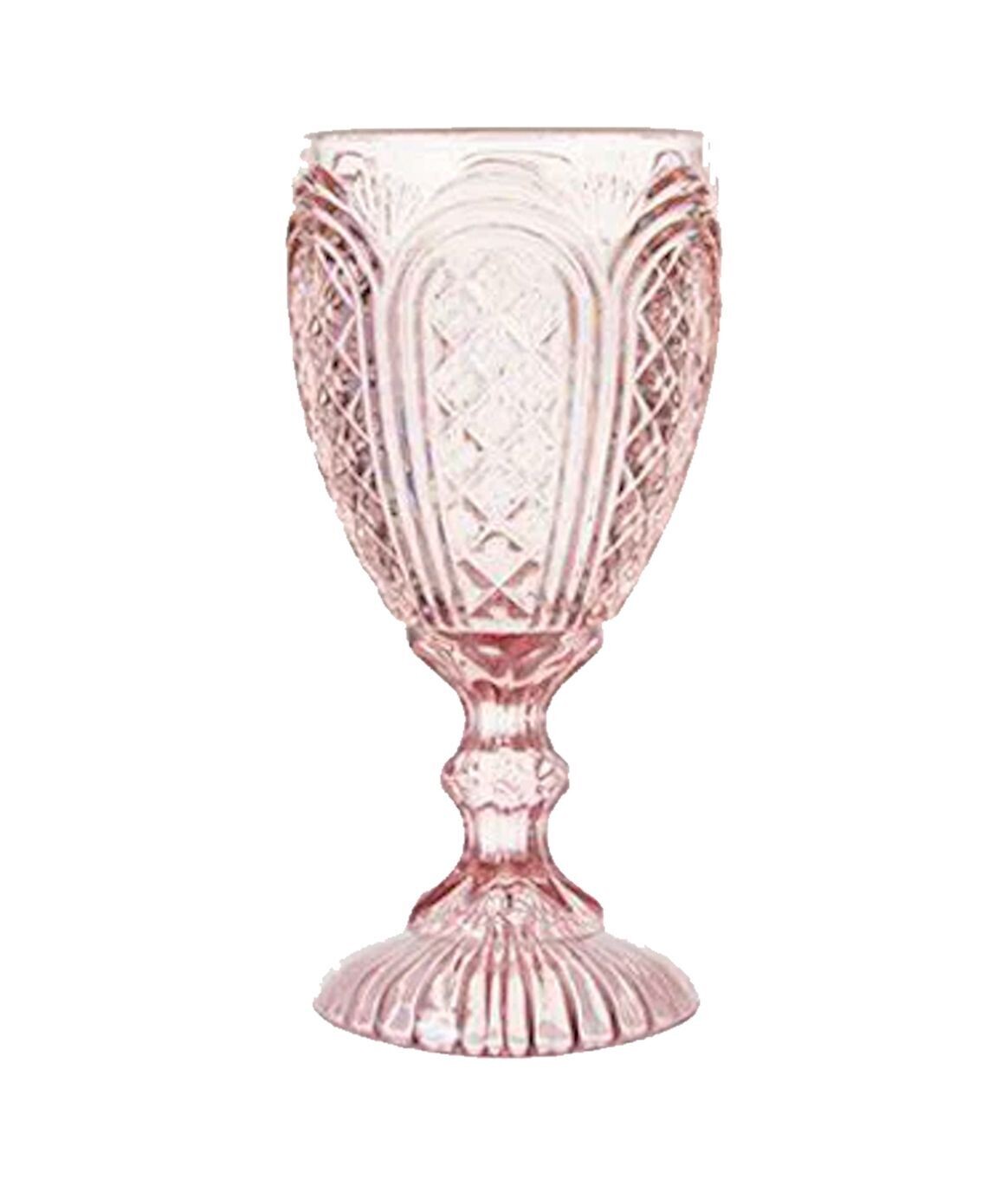 Pink Carousel Water Goblet