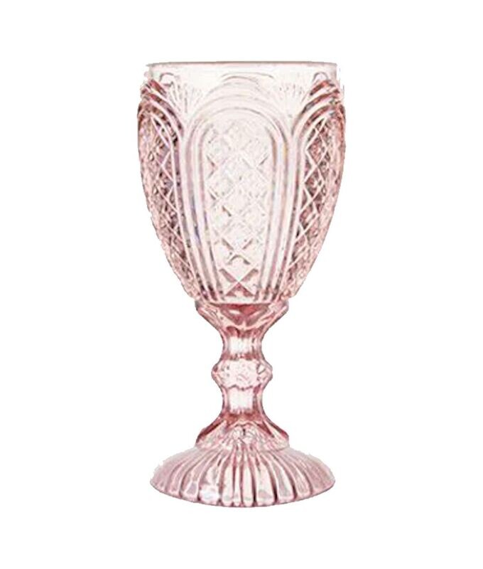 Pink Carousel Water Goblet