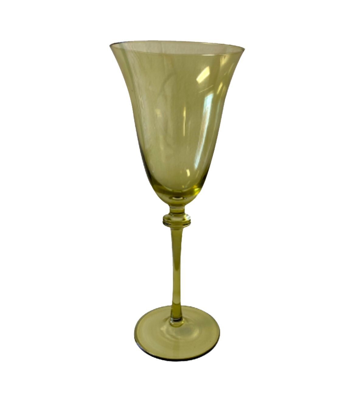 Olive Green Tulip Wine Glass