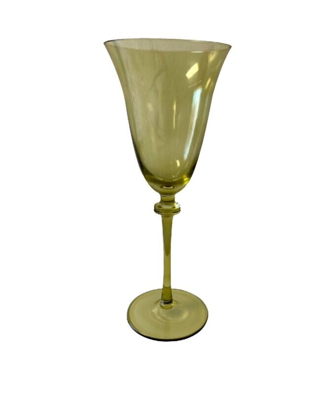 Olive Green Tulip Wine Glass