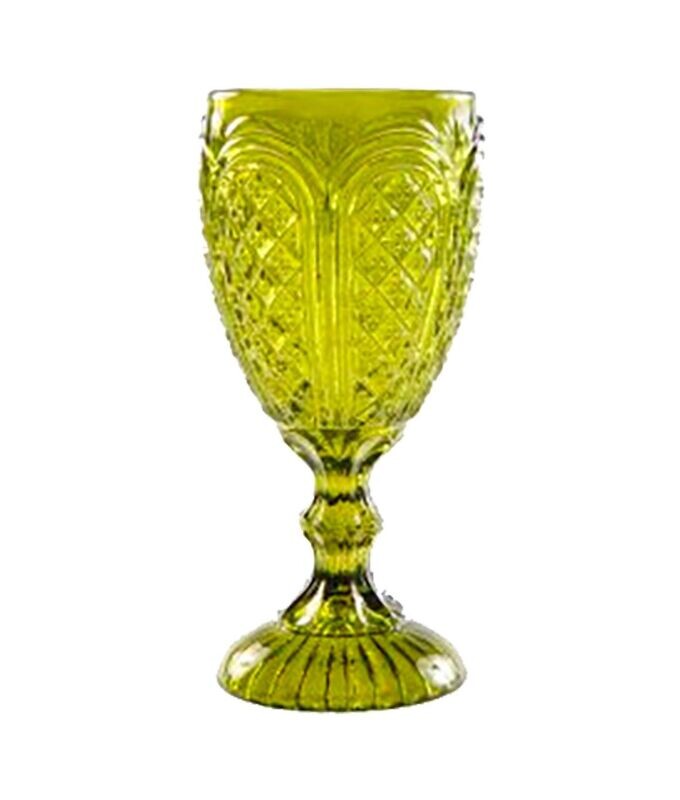 Carousel Water Goblet - Green