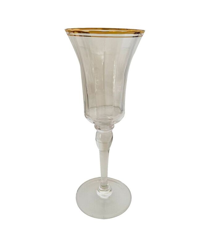 Double Rim Gold Wine Glass