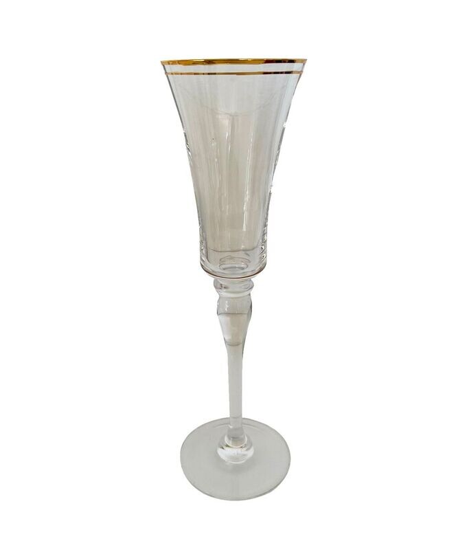 Double Gold Rim Champagne Glass