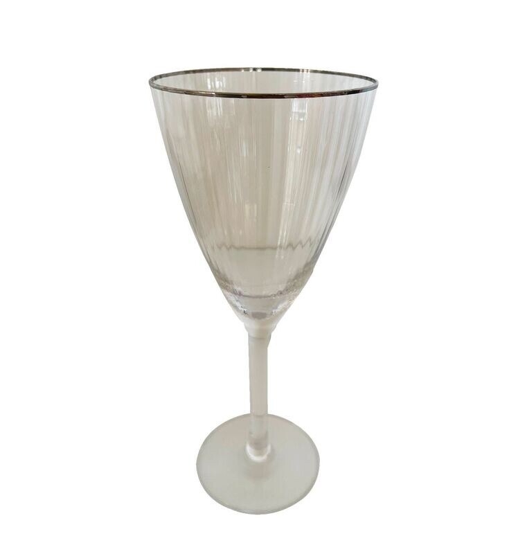 Princess Cut Silver Wine Glass