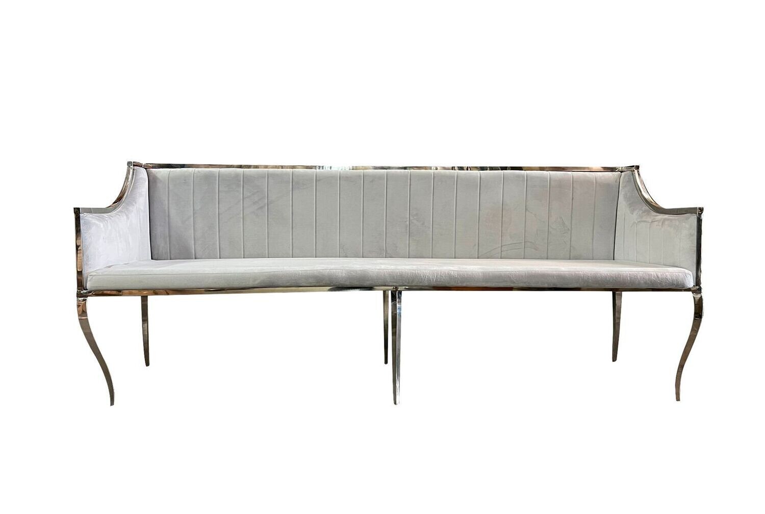 8ft Silver Frame Electra Sofa - Gray