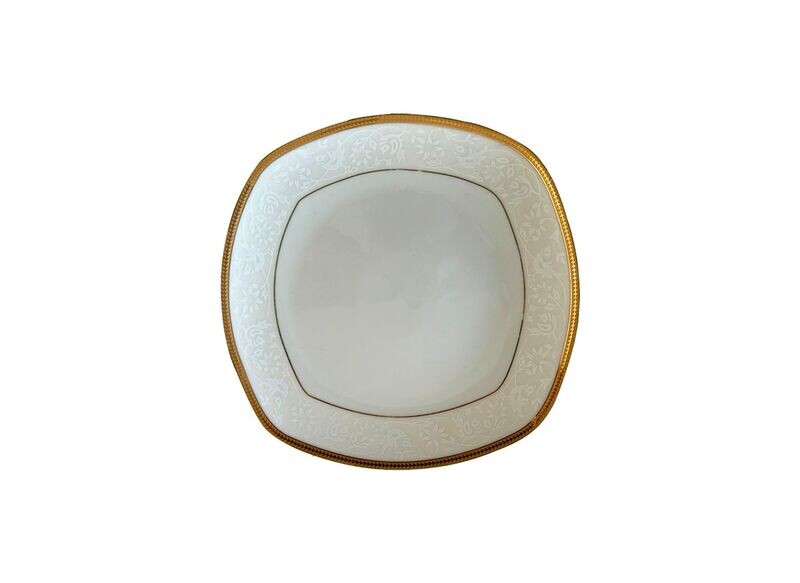 Gold Rim Square Salad Plate
