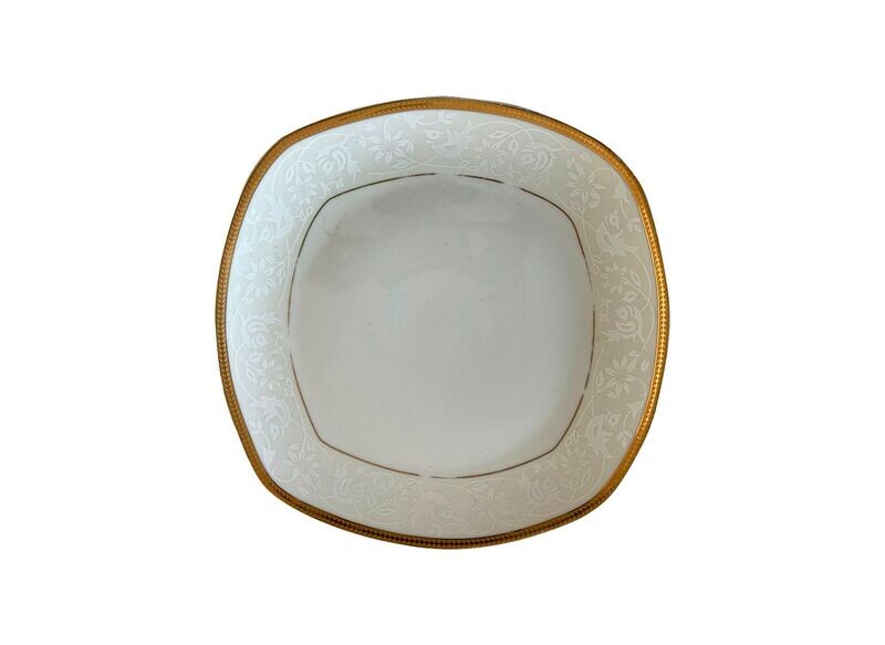 Gold Rim Square Dinner Plate