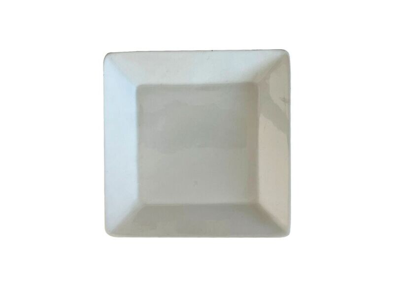 White Square Dinner Plate
