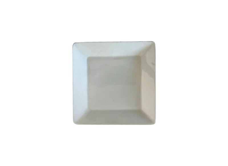 White Square Salad Plate