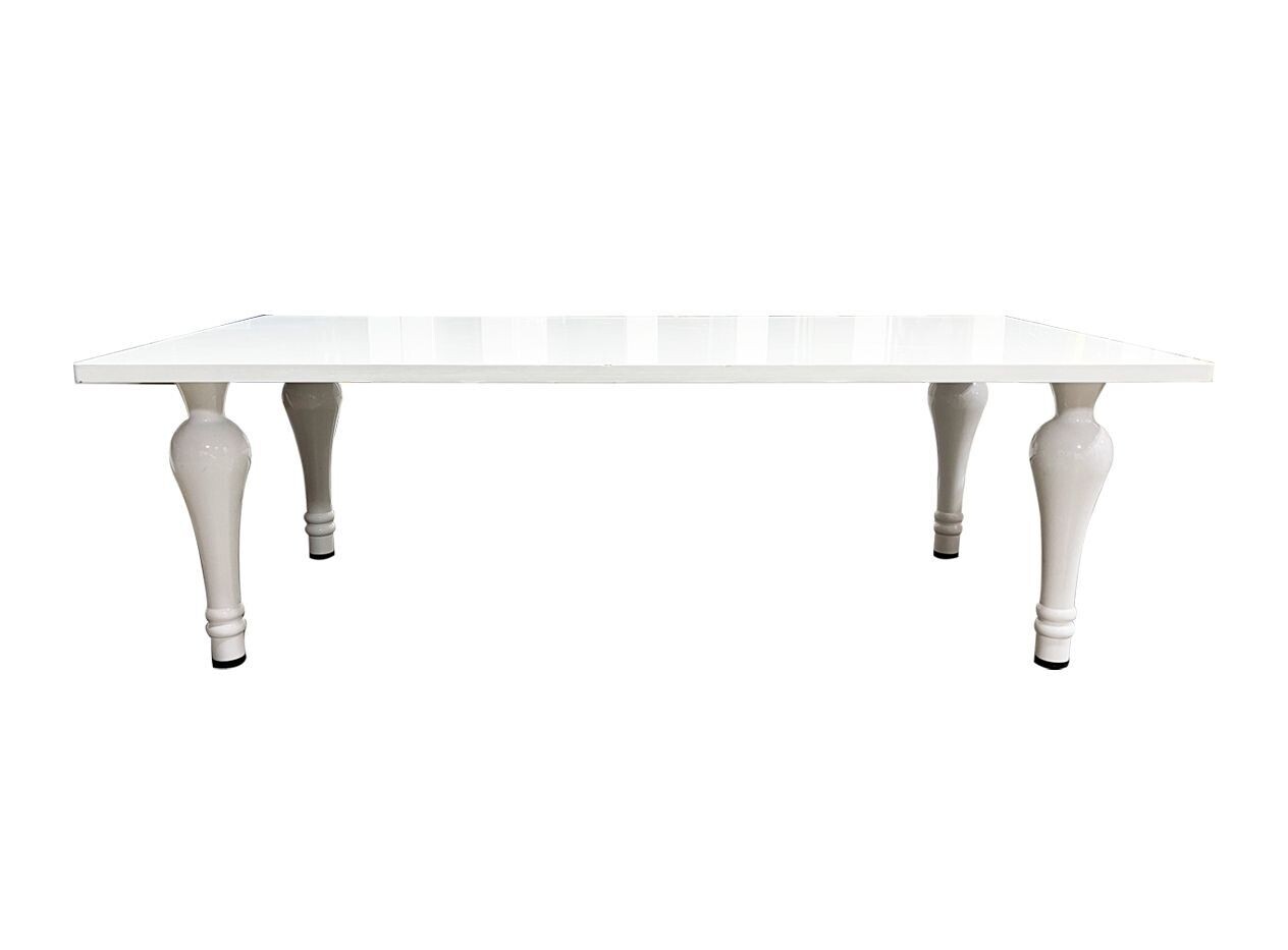 4x8ft White Rectangle Lacquer Table