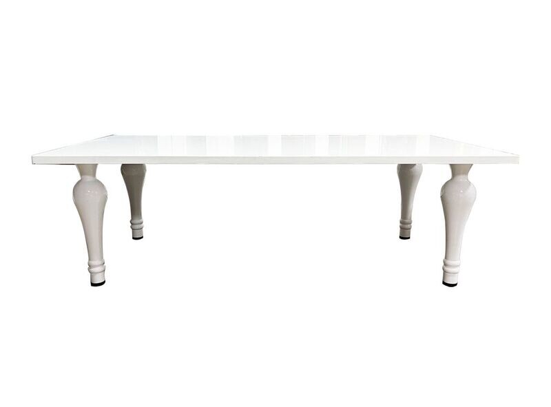 4x8ft White Rectangle Lacquer Table