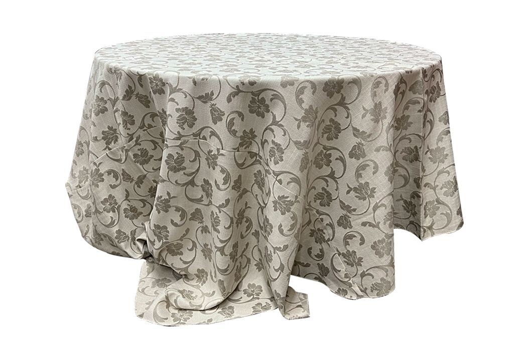 Ivory Damask Flower Print
