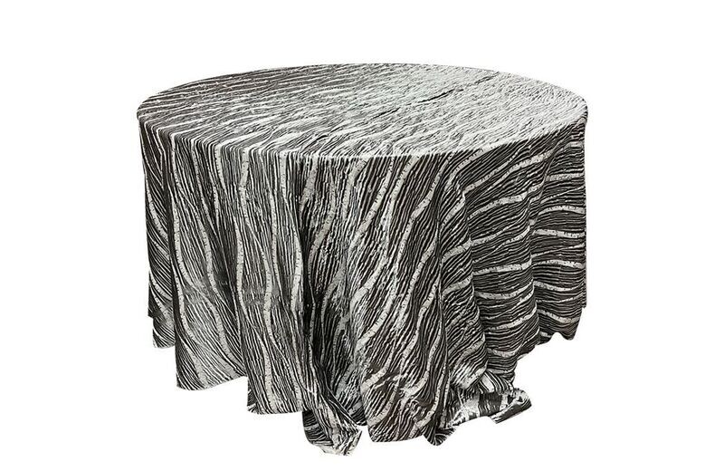 Silver and White Wavy Jacquard