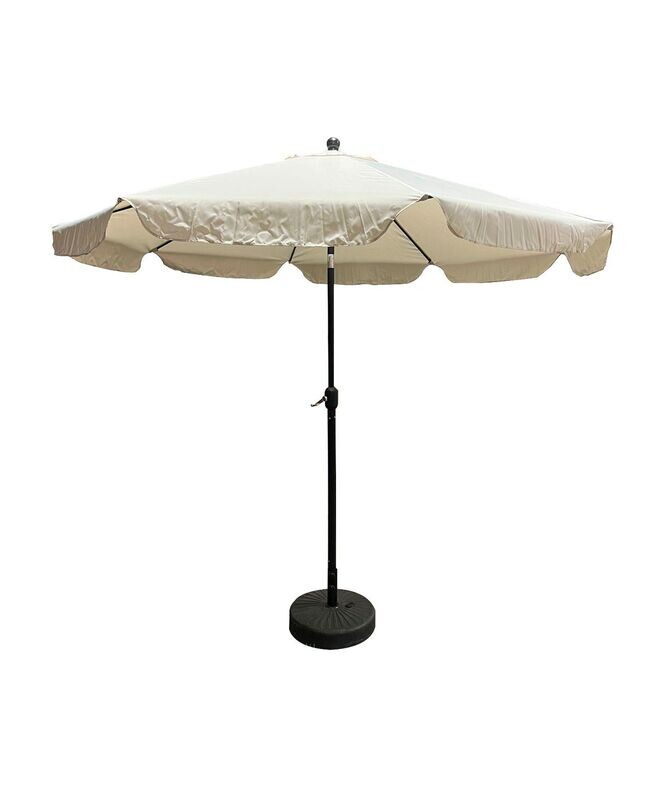 Ivory Patio Umbrella Overlap