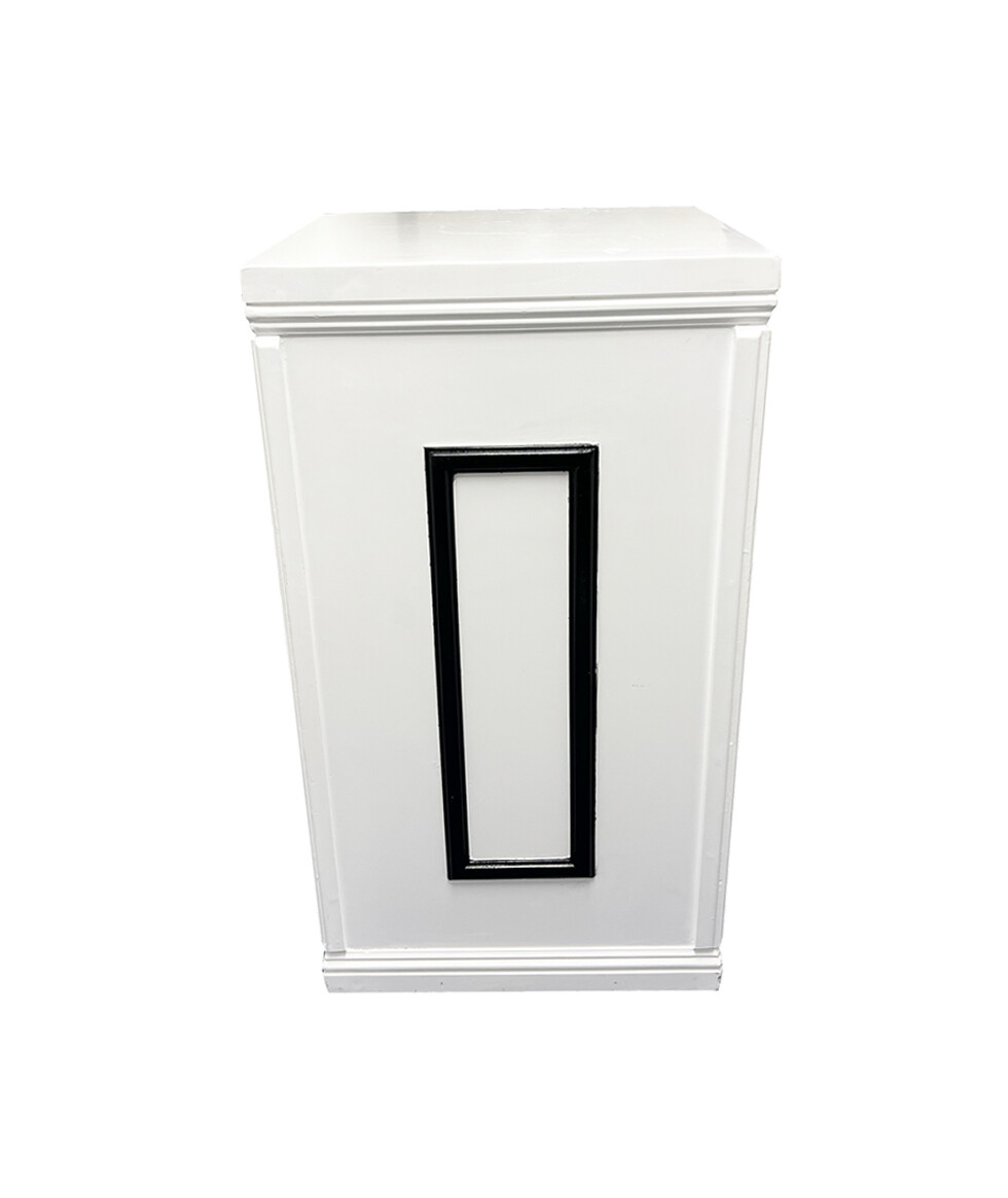 White Lacquer Side Corner