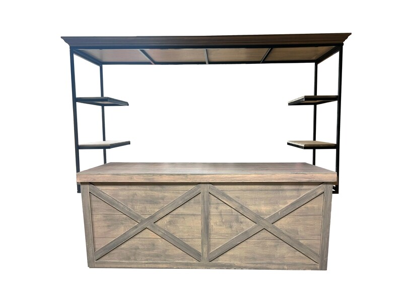 8ft Rustic Rooftop X Bar/ Buffet Table