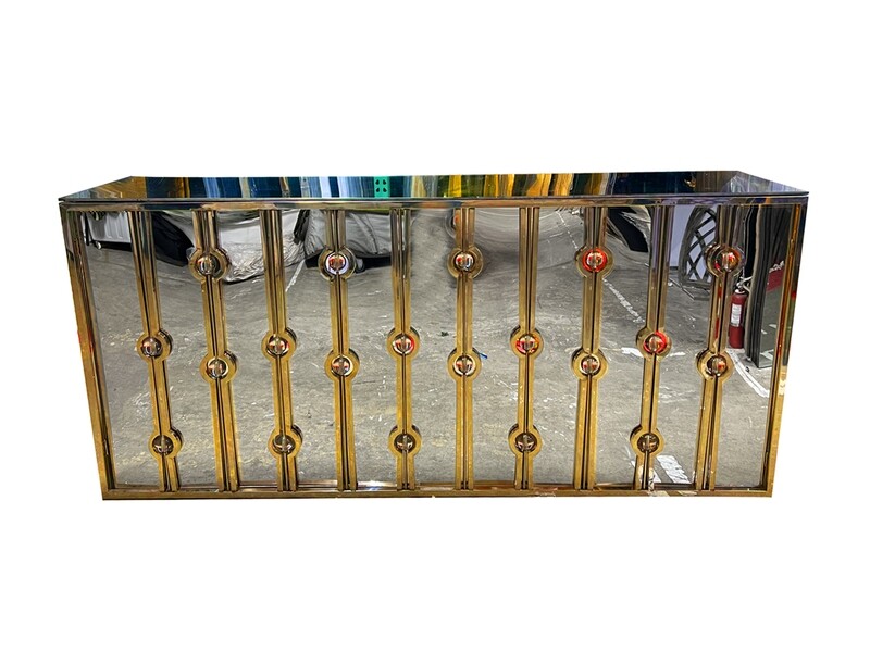 8ft Gold Chandelier Bar
