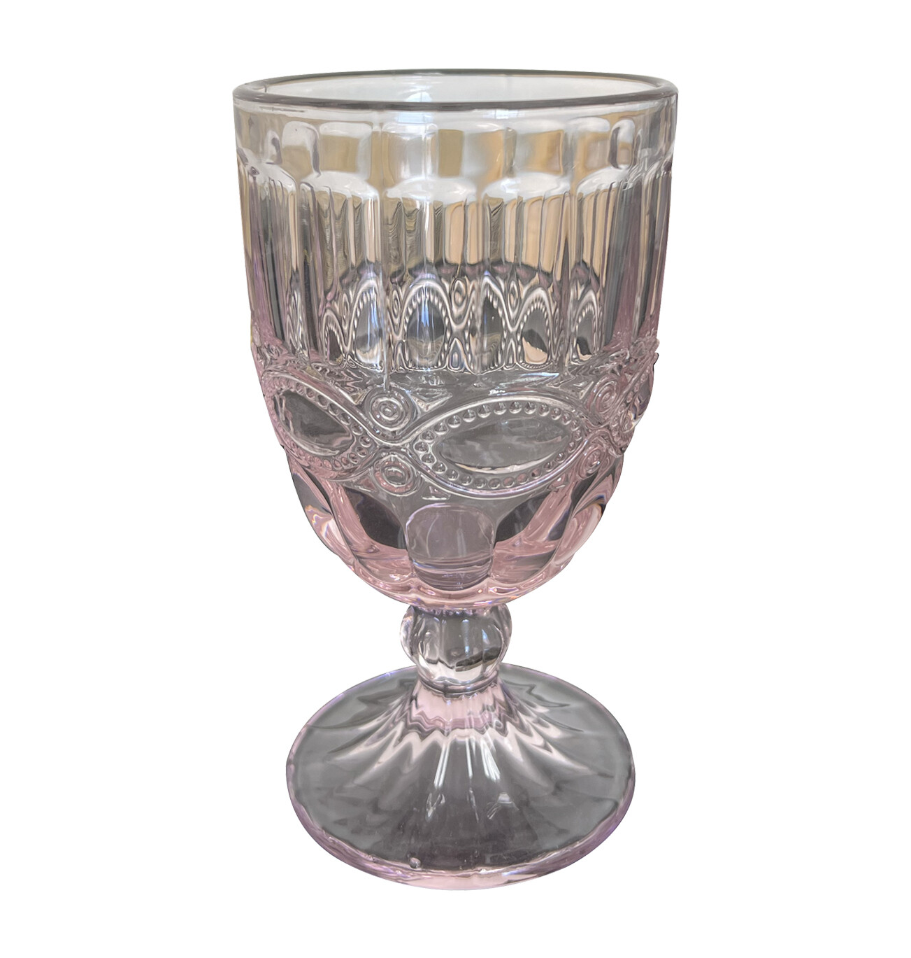 Pink Vintage Water Goblet