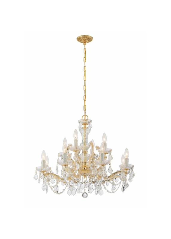 Clear Gold Chandelier