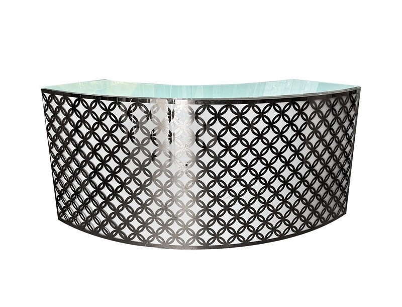 8ft Silver Serpentine Laser Cut Bar