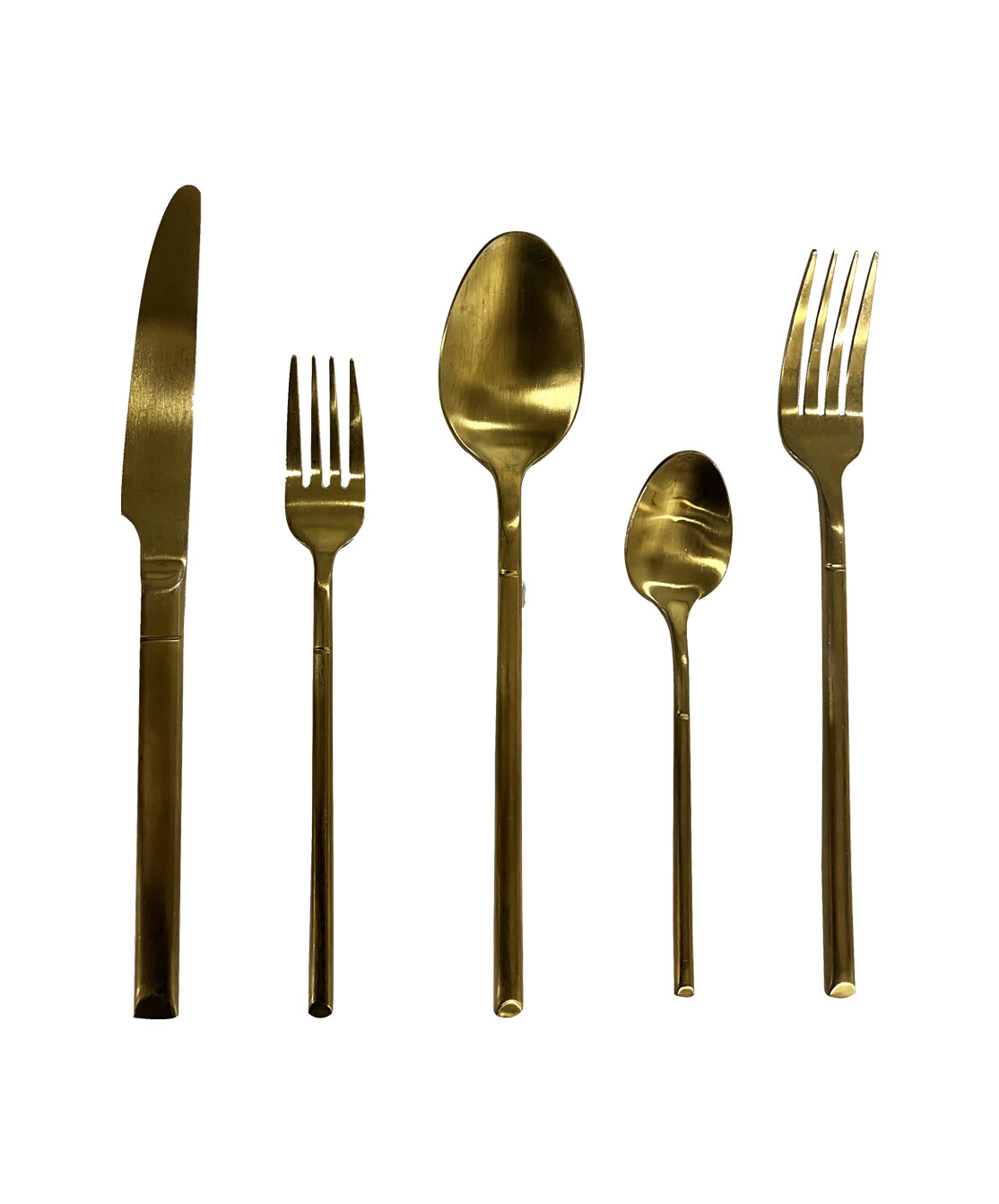 Gold Princess Cut Flatware Set