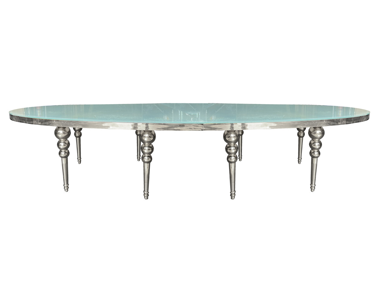 Silver Oval Washington Table